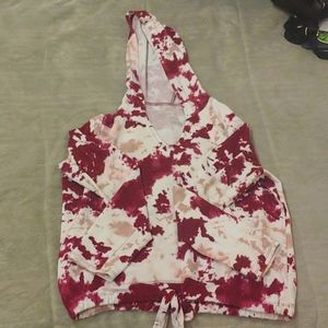 Tie-Dye Long Sleeve Shirt with Hood